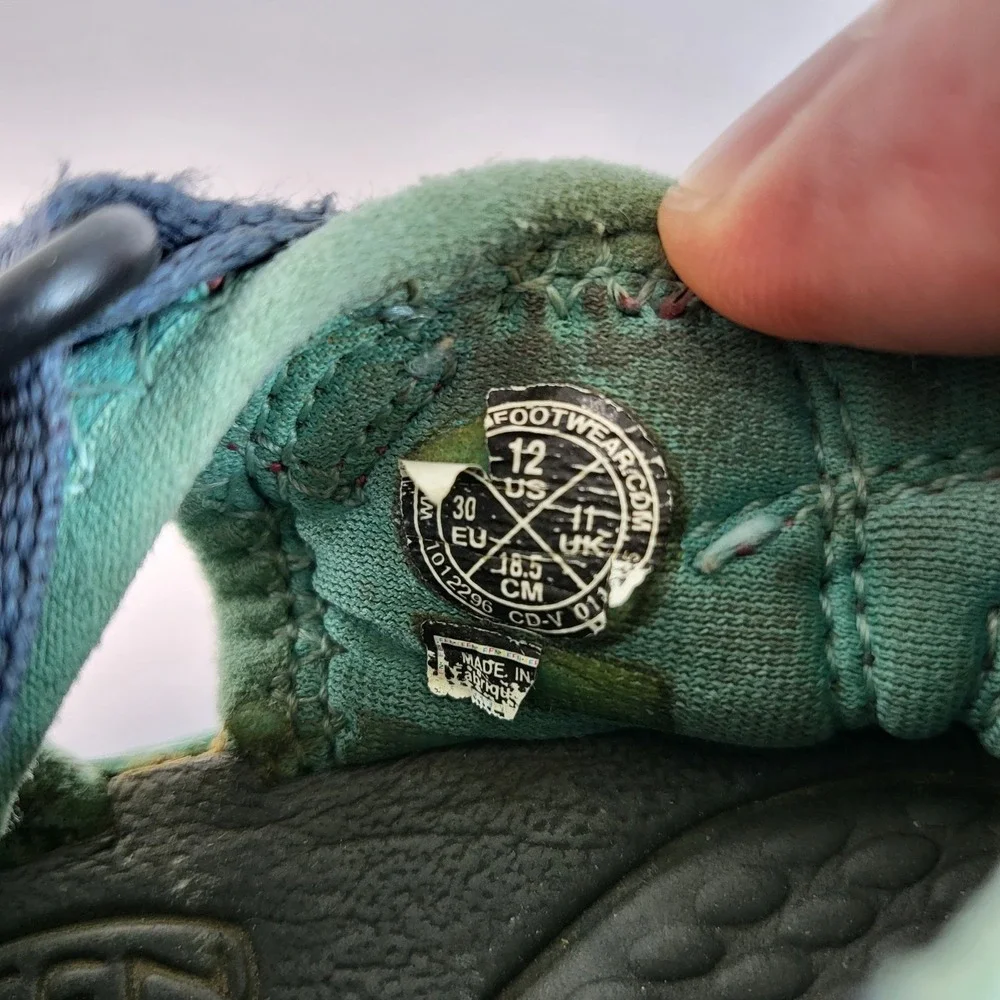 KEEN‎ Seacamp II CNX Youth Sandals Size 12 Blue Green Water Shoes